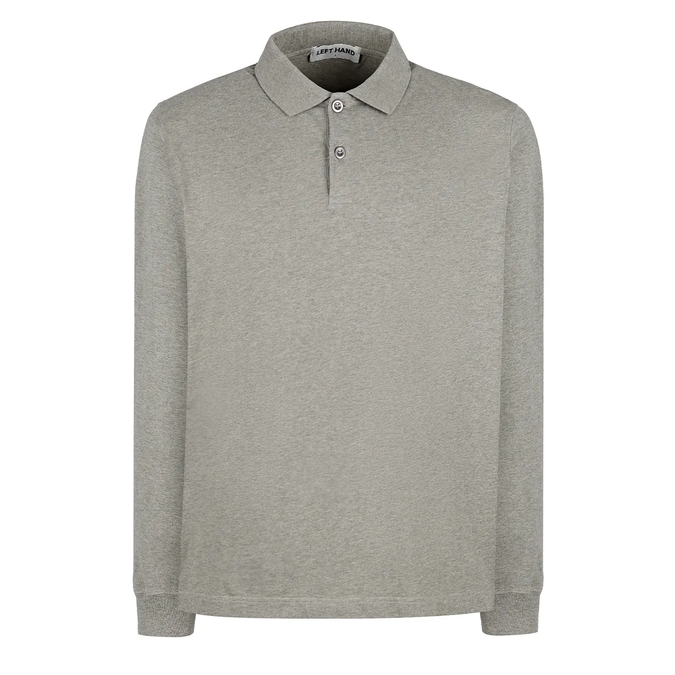 Bekleidung Linke Hand Herren Langarm Polohemd Stein