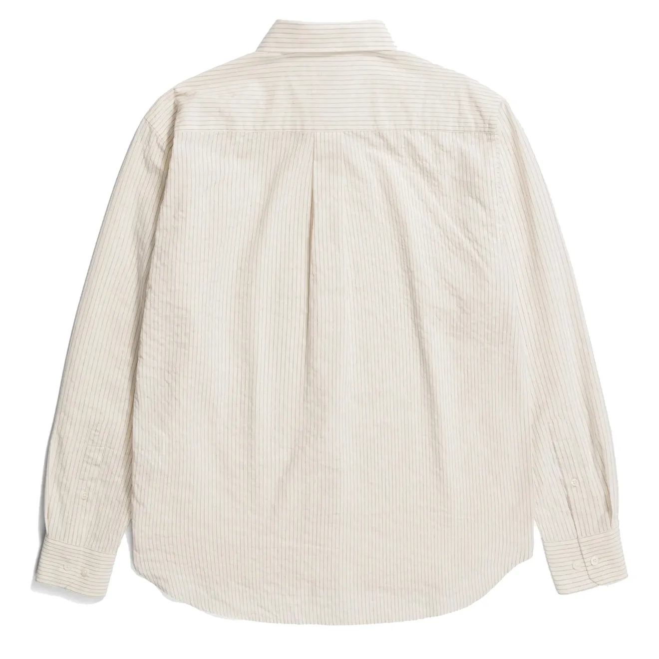 Kleidung Norse Projects Herren Norse Projects Mo Übergroßes Gestreiftes Hemd Ecru