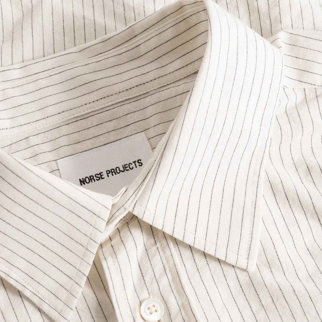 Kleidung Norse Projects Herren Norse Projects Mo Übergroßes Gestreiftes Hemd Ecru