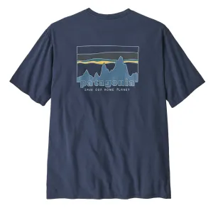 Clothing Patagoniat-shirts Men Patagonia '73 Skyline Organic T-Shirt New Navy