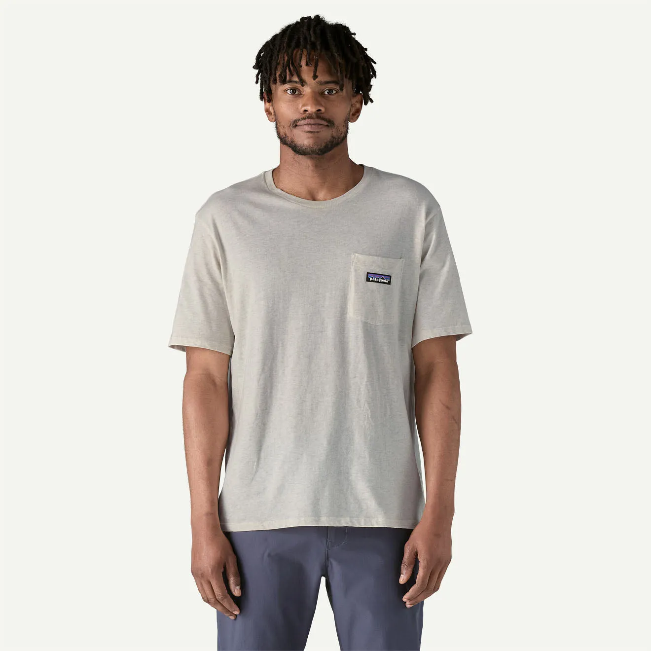 Bekleidung Patagonia T-Shirts Herren Patagonia Daily Pocket T-Shirt Birkenweiß