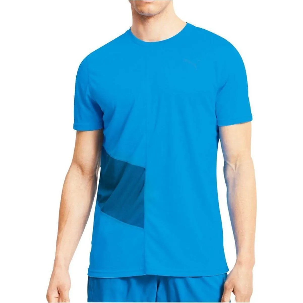 Bekleidung Puma Herren Puma Ignite Kurzarm Laufshirt für Herren - Blau