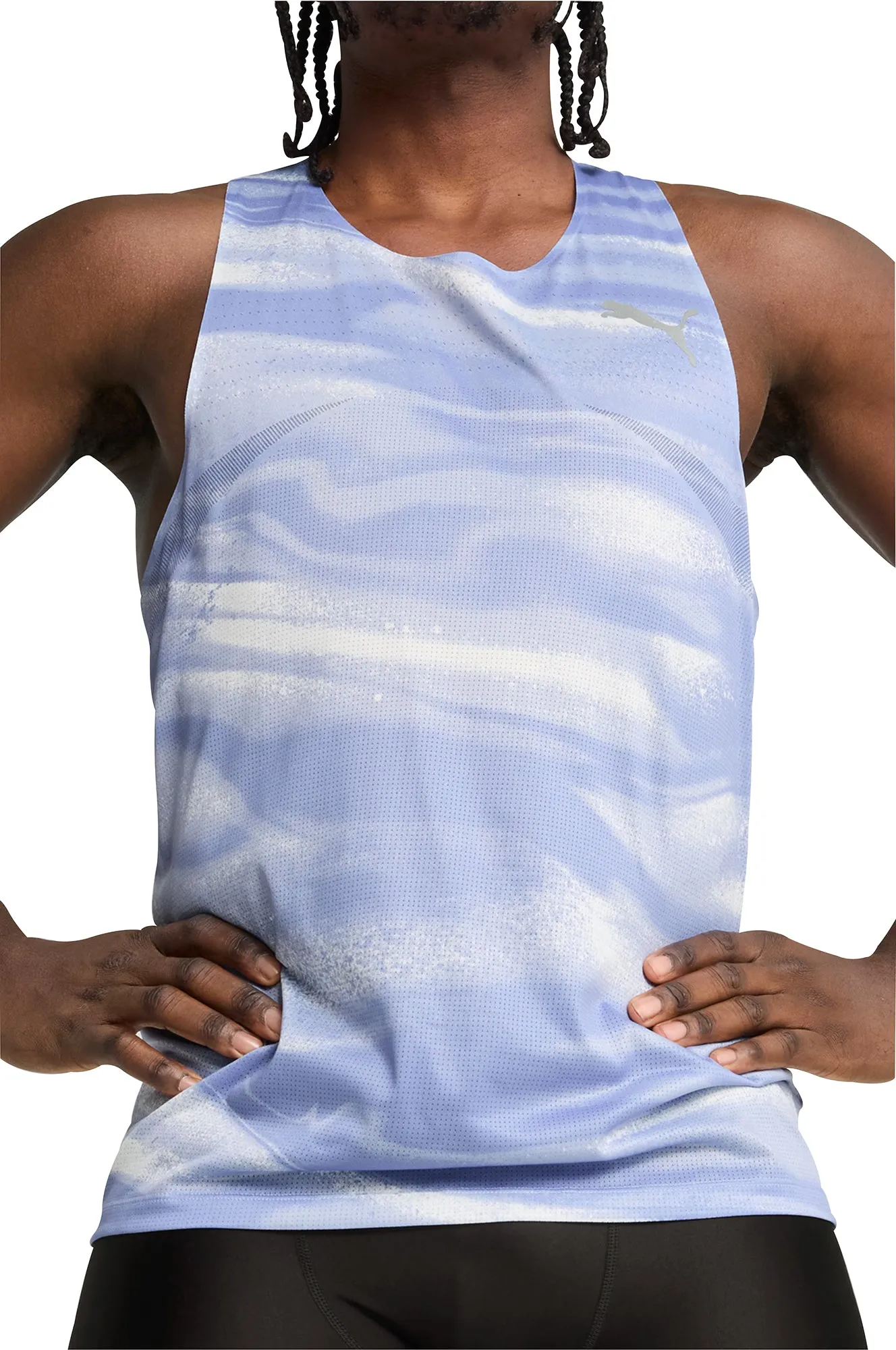Bekleidung Puma Herren Puma Raceday UltraSpun Grafik Herren Laufweste - Blau