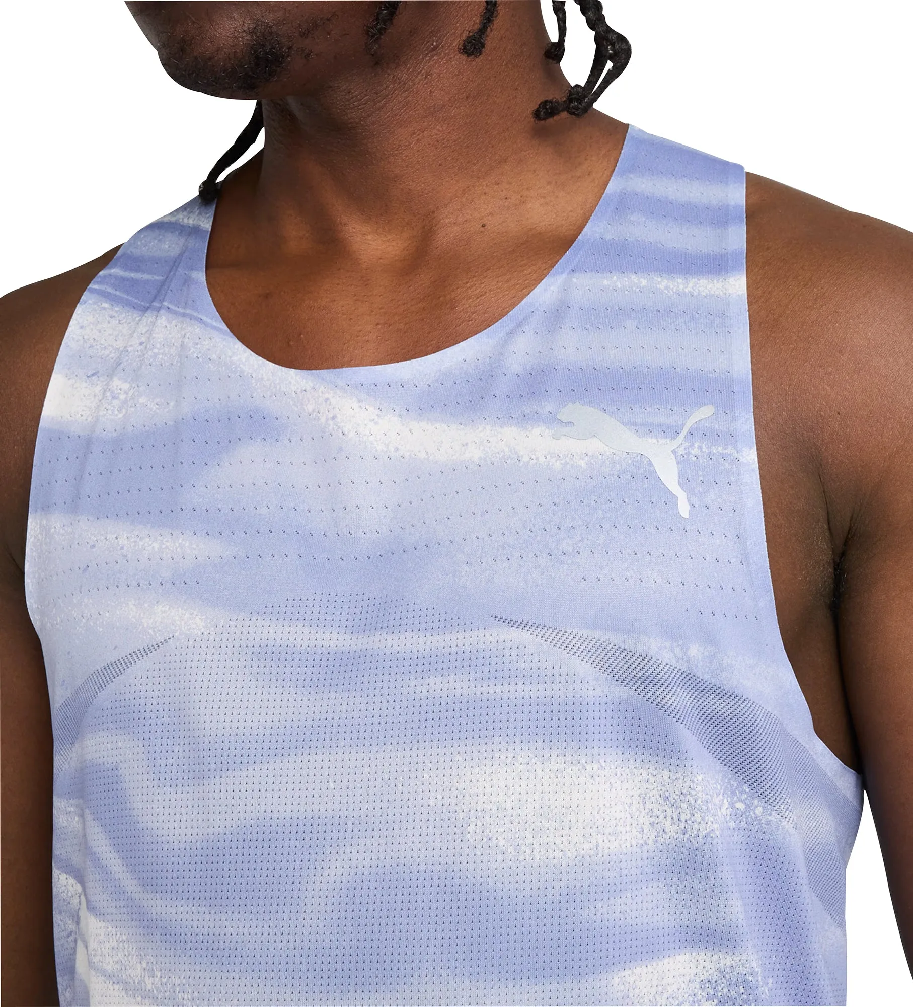 Bekleidung Puma Herren Puma Raceday UltraSpun Grafik Herren Laufweste - Blau