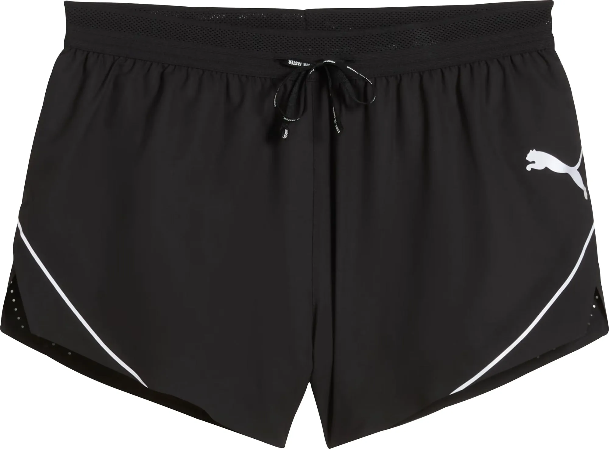 Bekleidung Puma Herren Puma Raceday Ultraweave 3 Zoll geteilte Herren Laufshorts - Schwarz