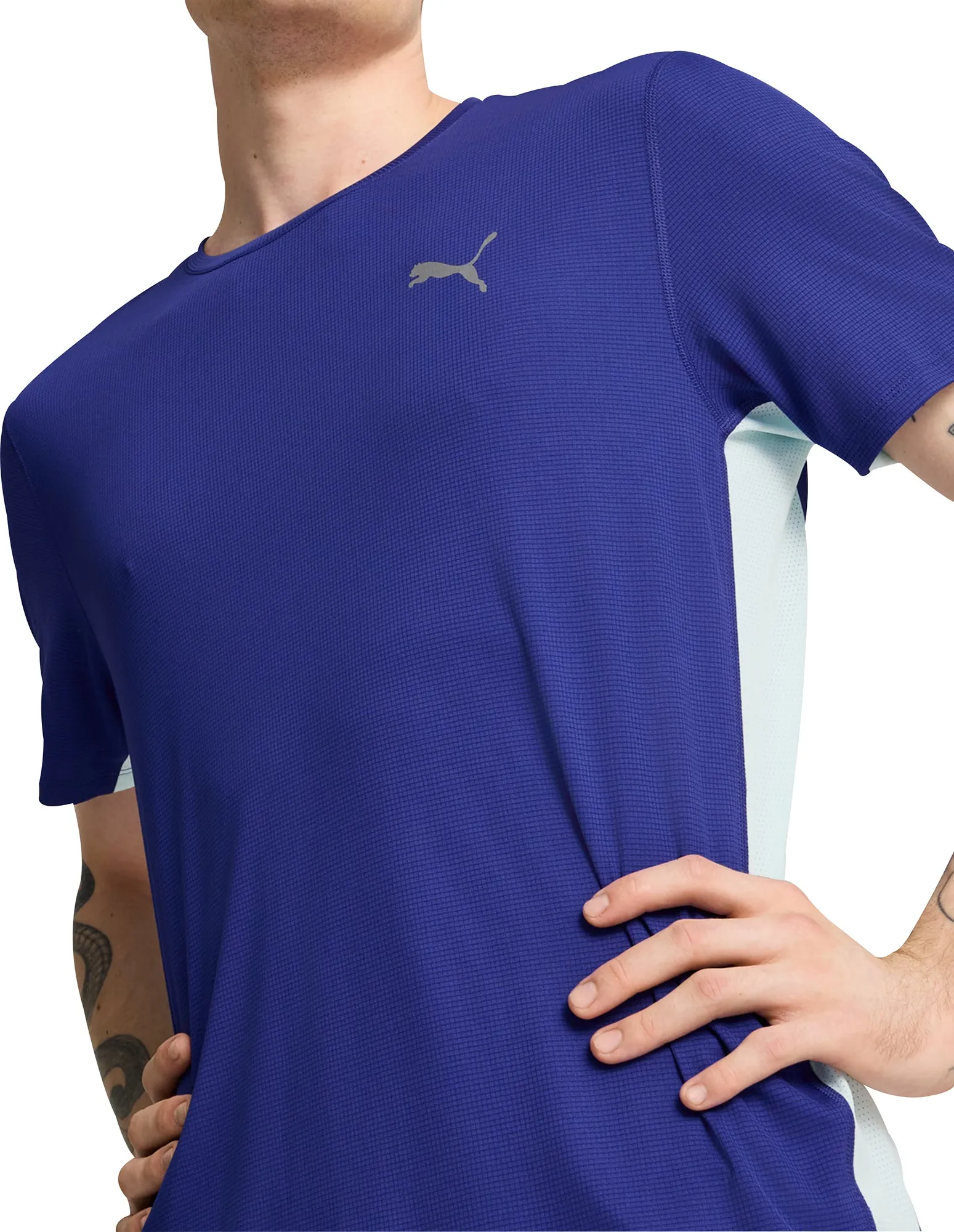 Bekleidung Puma Herren Puma Run Favourite Kurzarm Herren Laufshirt - Blau