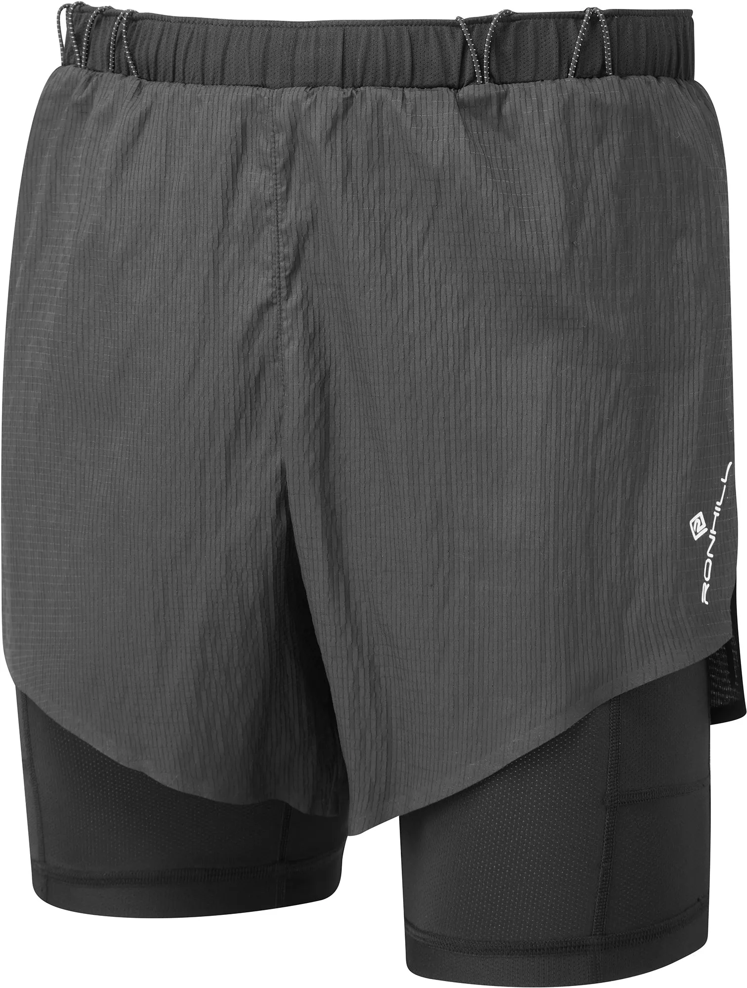 Bekleidung Ronhill Herren Ronhill Tech Race Twin 2 In 1 Herren Laufshorts - Schwarz
