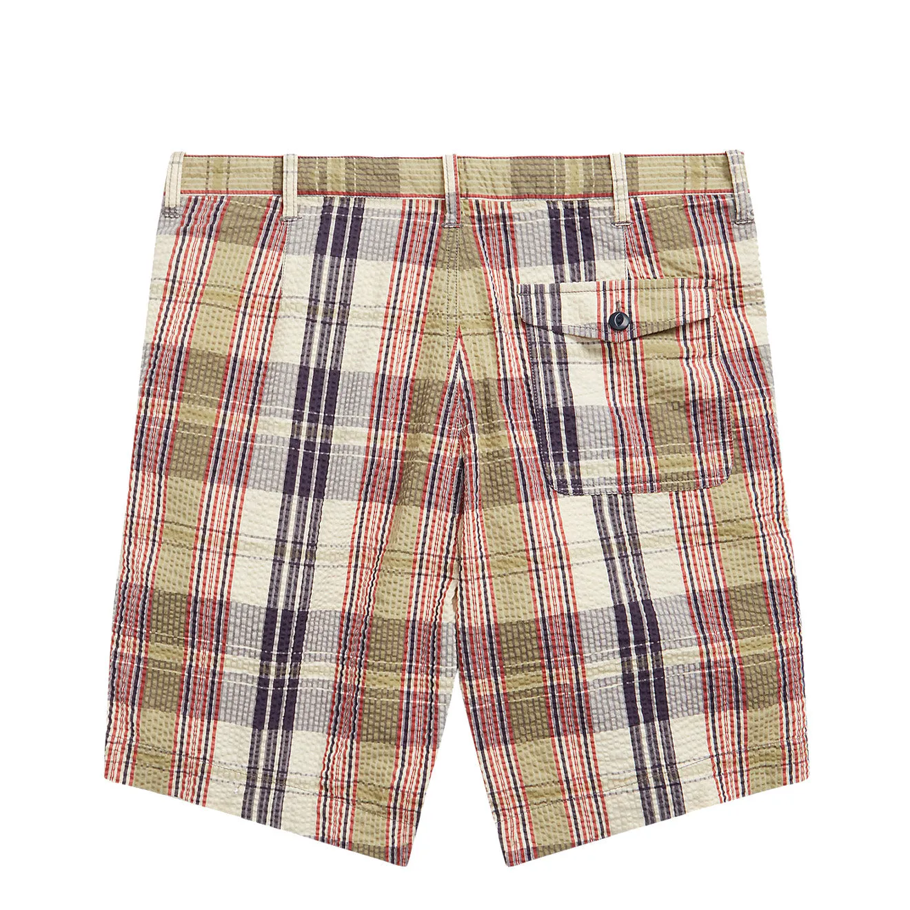 Bekleidung RRL von Ralph Lauren Herren RRL von Ralph Lauren Offiziers-Seersucker-Madras-Shorts Mehrfarbig Blau