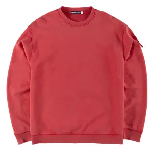 Clothing St95 Men ST95 Luna Nucleo Oversized Crew Sweatshirt Washed Red