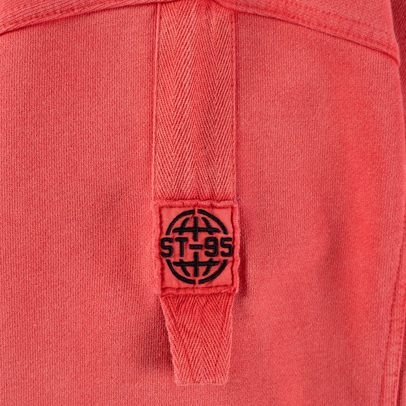 Kleidung St95 Herren ST95 Luna Nucleo Übergroßes Crew Sweatshirt Gewaschen Rot