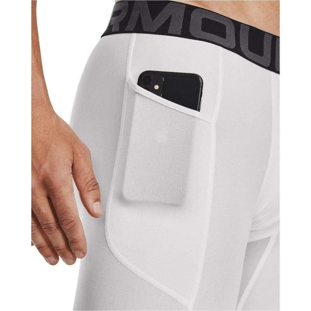 Unterwäsche Under Armour Herren Under Armour HeatGear Herren Kurze Kompressionsstrumpfhose - Weiß