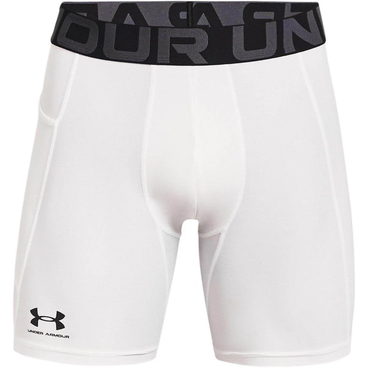 Unterwäsche Under Armour Herren Under Armour HeatGear Herren Kurze Kompressionsstrumpfhose - Weiß