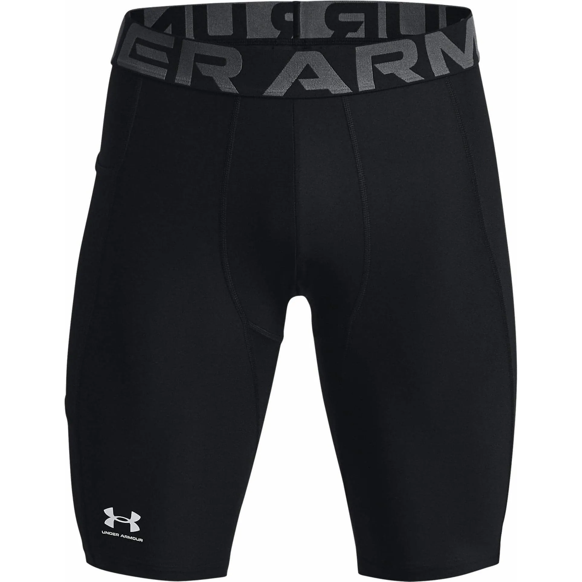 Bekleidung Under Armour Herren Under Armour HeatGear Pocket Lange Herren Kompressionsshorts - Schwarz