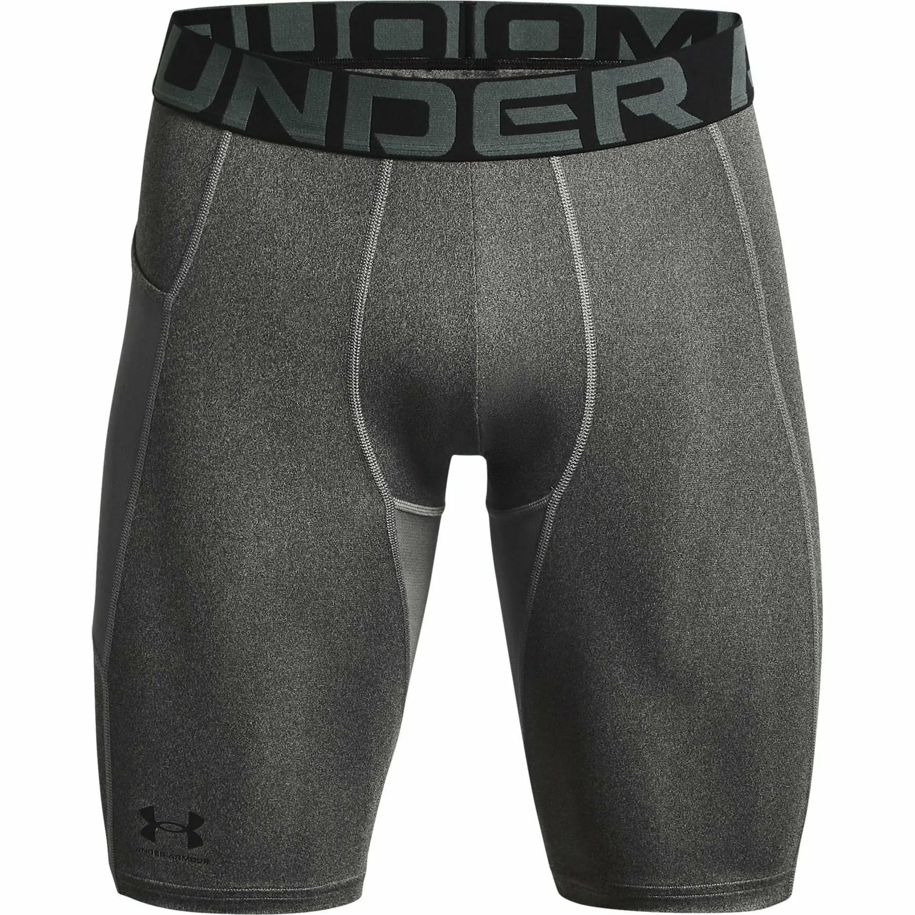 Unterwäsche Under Armour Herren Under Armour HeatGear Pocket Lange Herren Kompressionsshorts - Grau