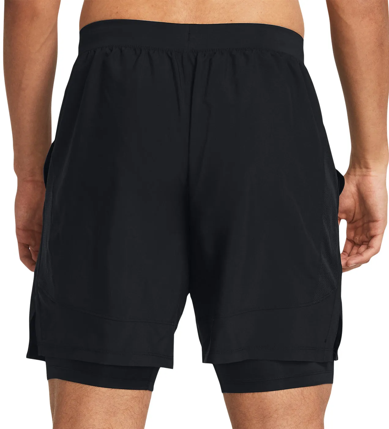 Bekleidung Under Armour Herren Under Armour Launch 2 In 1 Herren Laufshorts - Schwarz