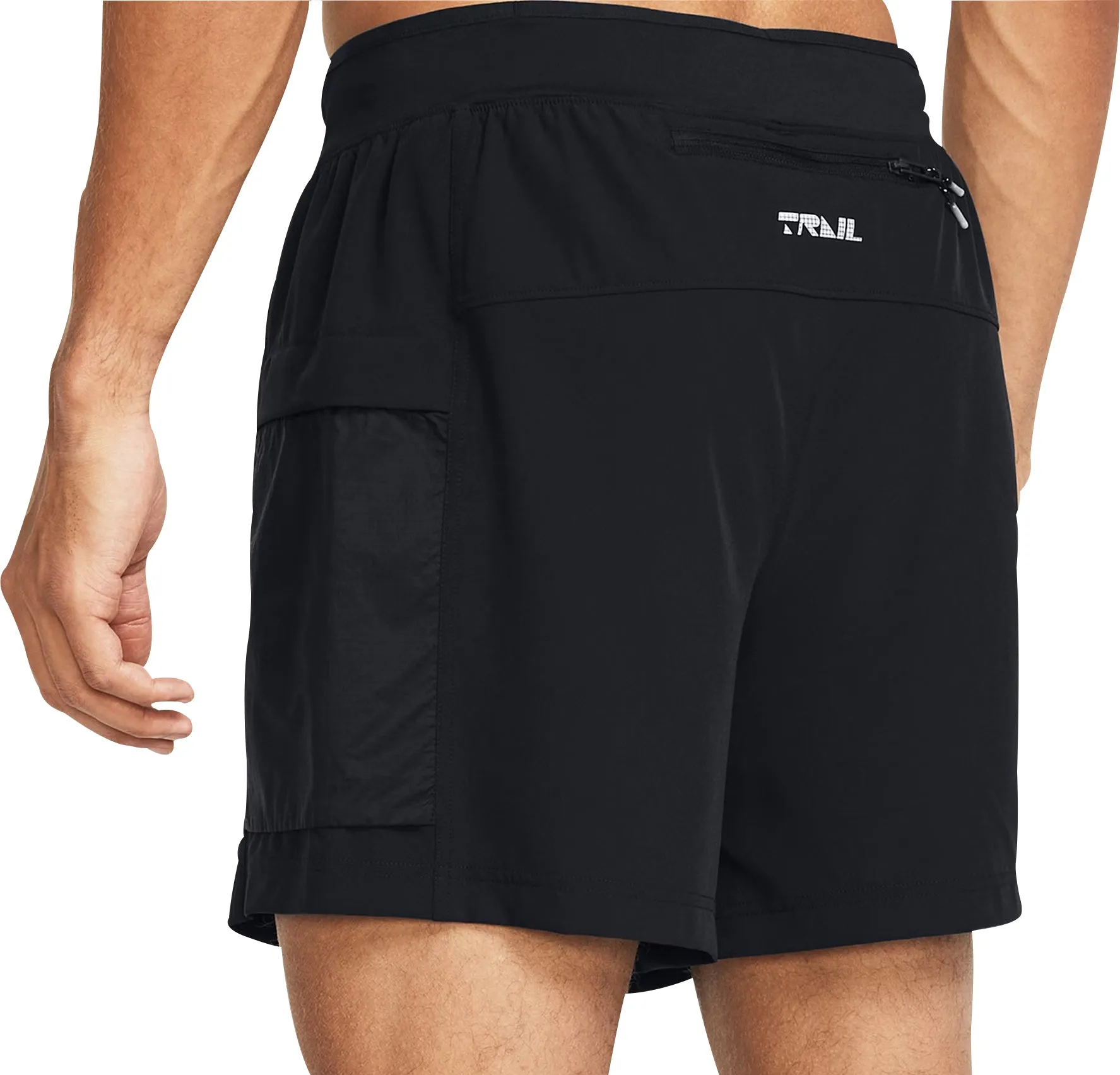 Bekleidung Under Armour Herren Under Armour Launch Trail 5 Zoll Laufshorts für Männer - Schwarz