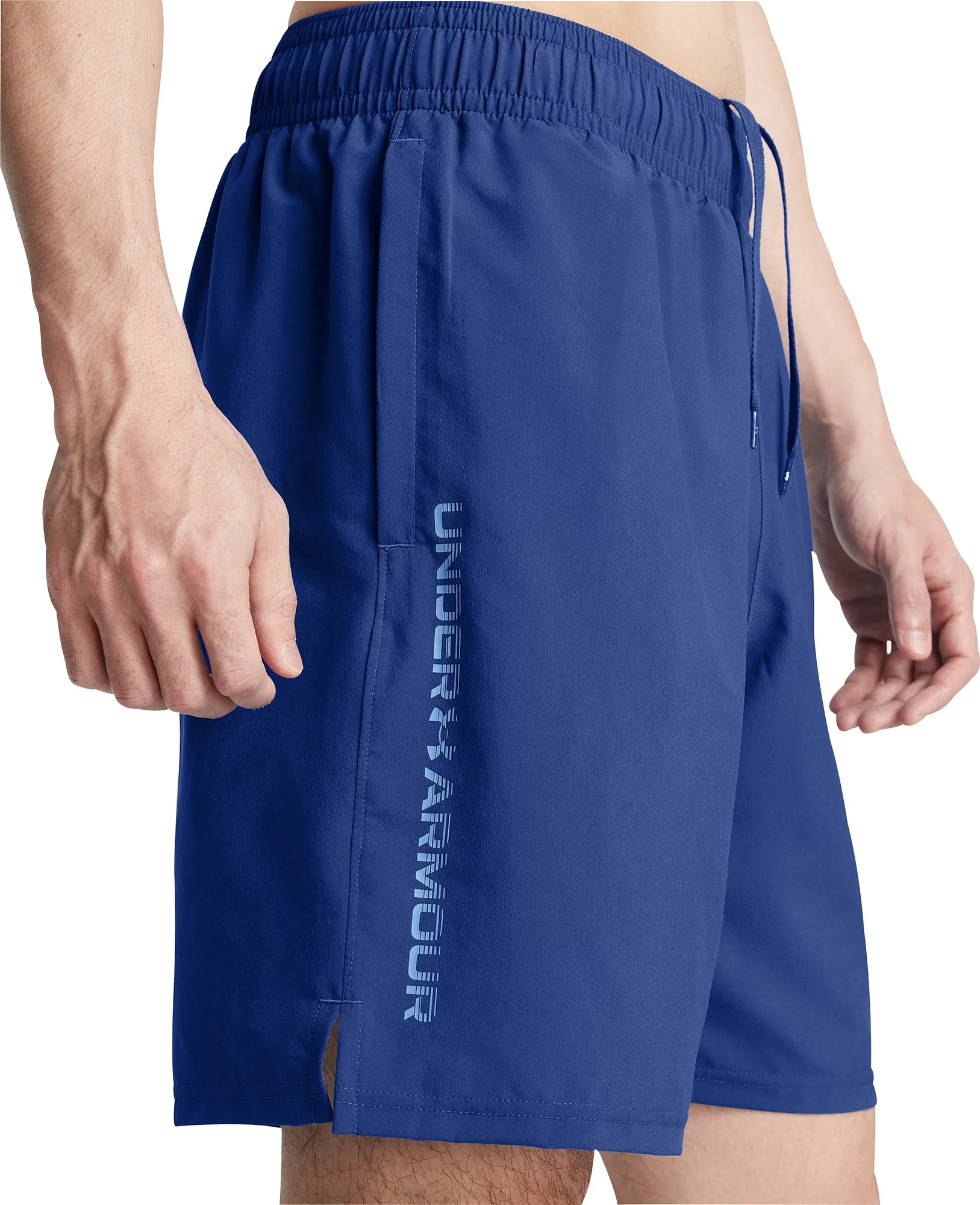Bekleidung Under Armour Herren Under Armour Tech Woven Wordmark Herren Trainingsshorts - Blau