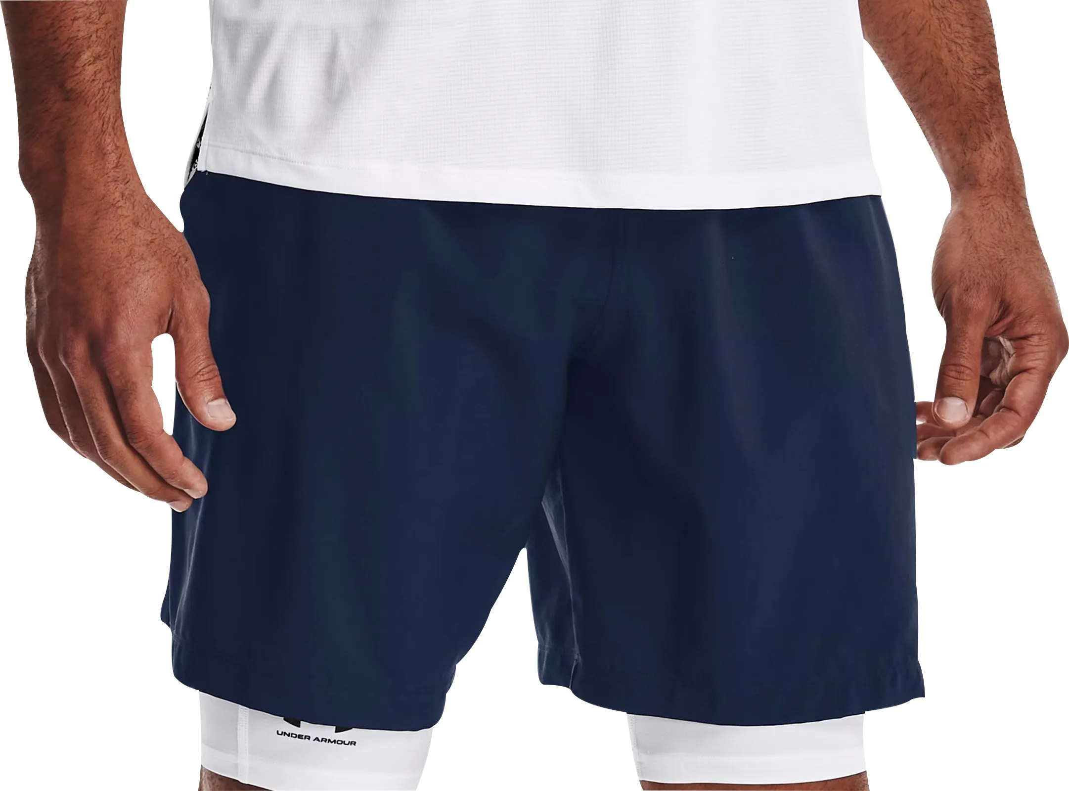 Bekleidung Under Armour Herren Under Armour Gewebte Grafik Herren Laufshorts - Blau