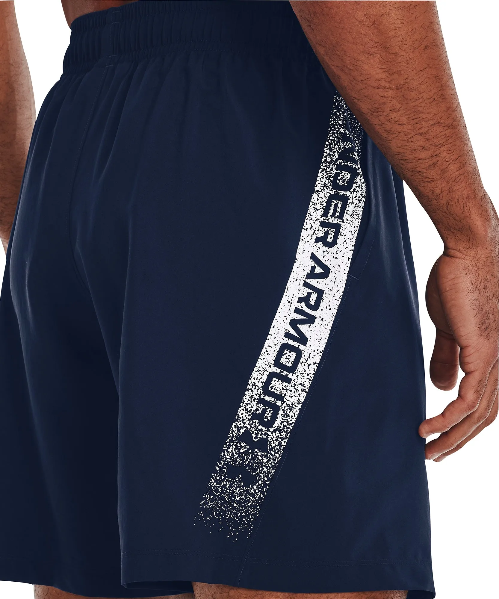 Bekleidung Under Armour Herren Under Armour Gewebte Grafik Herren Laufshorts - Blau