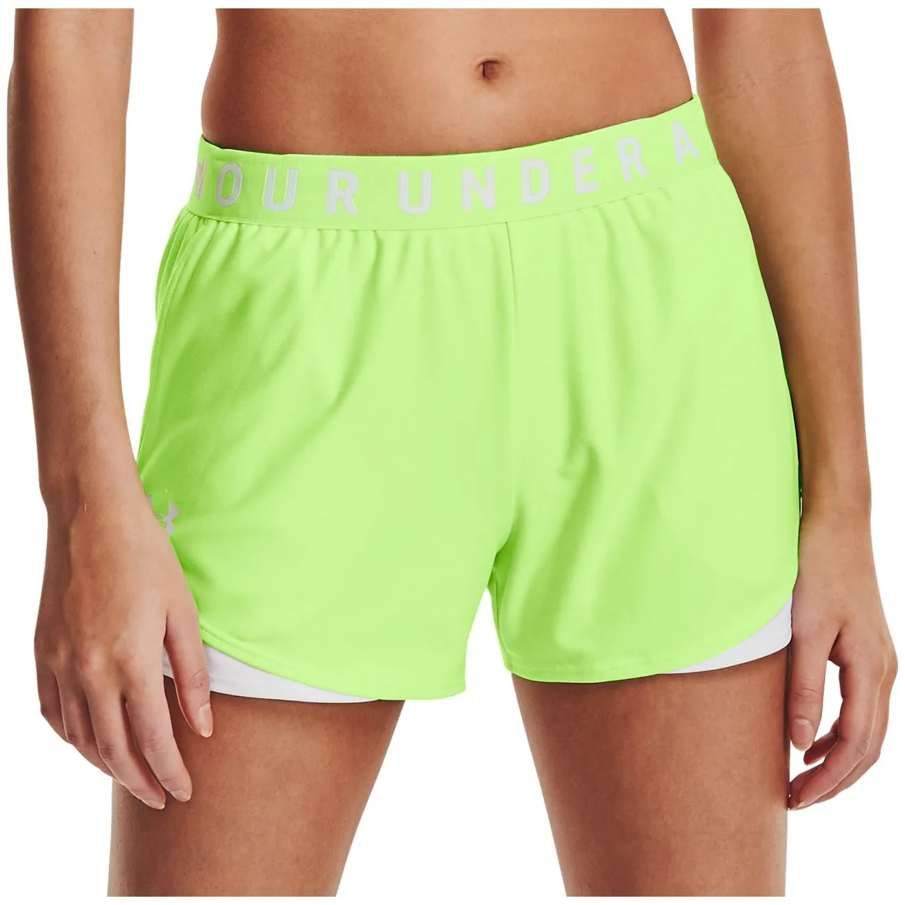 Bekleidung Under Armour Damen Under Armour Play Up 3.0 Laufshorts für Damen - Grün