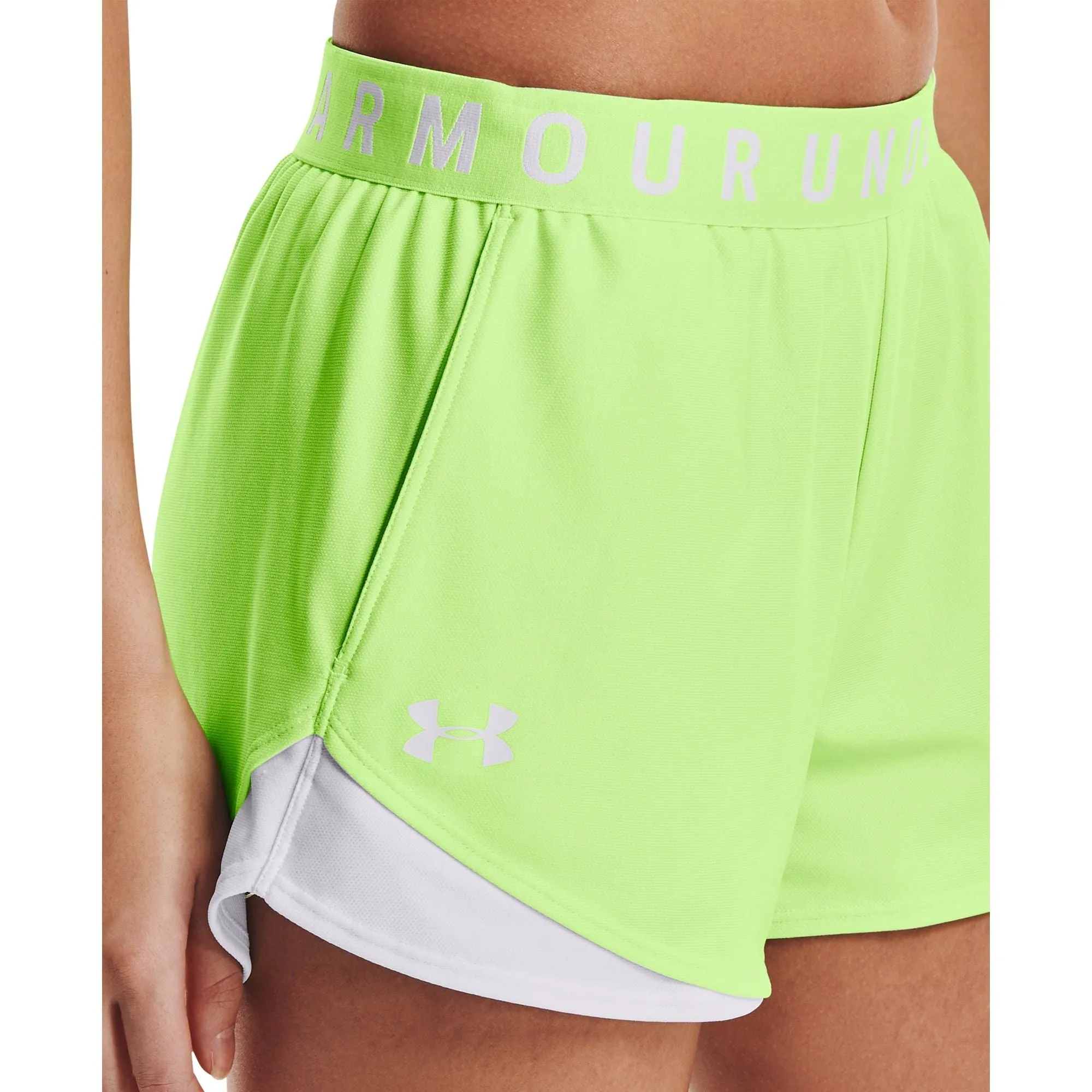 Bekleidung Under Armour Damen Under Armour Play Up 3.0 Laufshorts für Damen - Grün