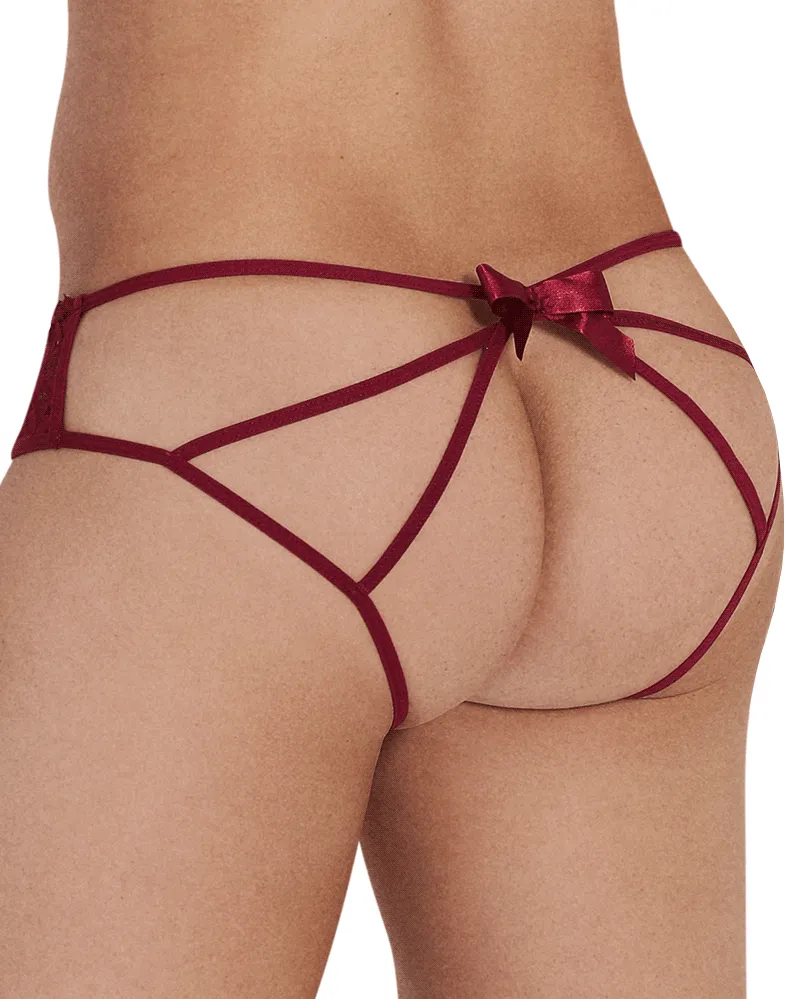 Bekleidung_Candyman_Herrenunterwäsche Candyman 99535 Bogen-Jockstrap Burgunder