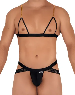 Clothing_Candyman_Mens Underwear Candyman 99582 Harness-jockstrap Outfit Black