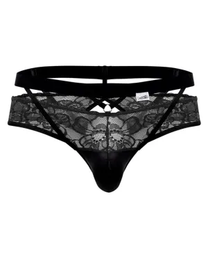 Clothing_Candyman_Mens Underwear Candyman 99627 Lace Jockstrap Black