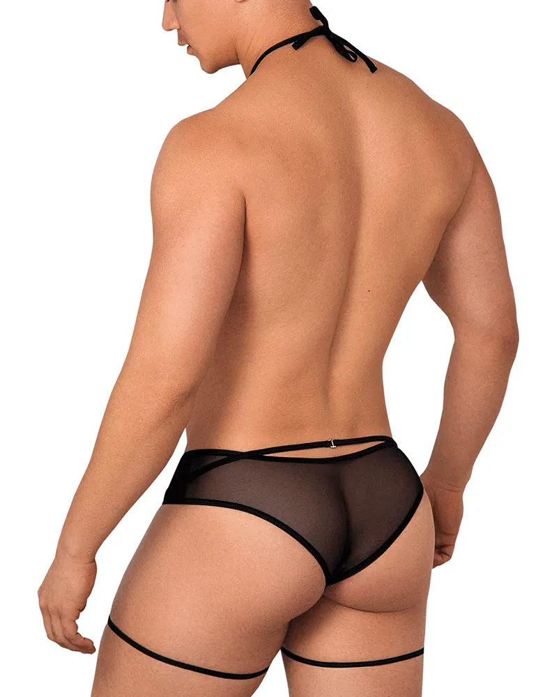 Bekleidung_Candyman_Herrenunterwäsche Candyman 99631 Fledermaus Zwei-Teile-Set Schwarz