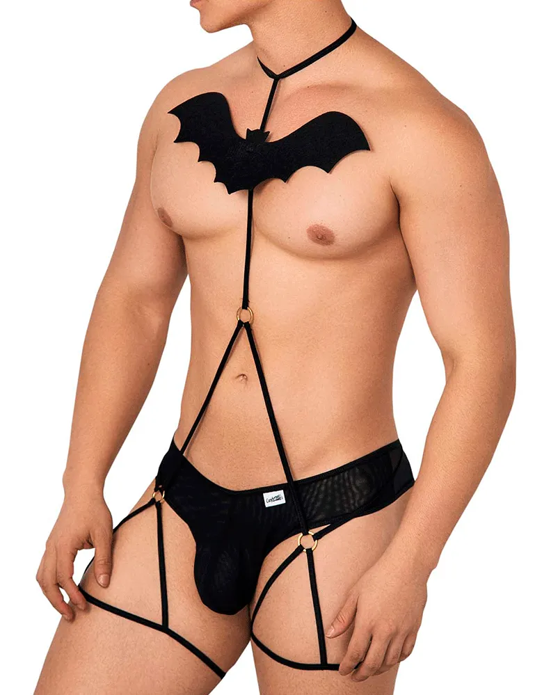 Bekleidung_Candyman_Herrenunterwäsche Candyman 99631 Fledermaus Zwei-Teile-Set Schwarz