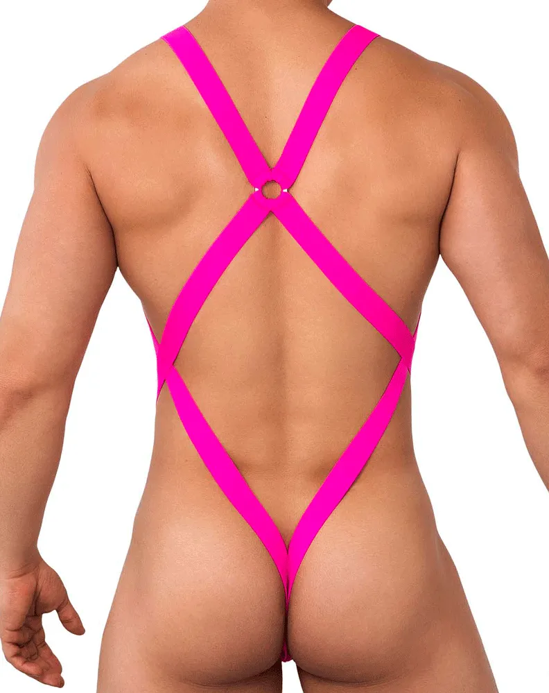 Bekleidung_Candyman_Herrenunterwäsche Candyman 99643 Mesh-Body Hot Pink