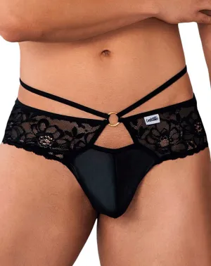 Clothing_Candyman_Mens Underwear Candyman 99647 Lace Thongs Black