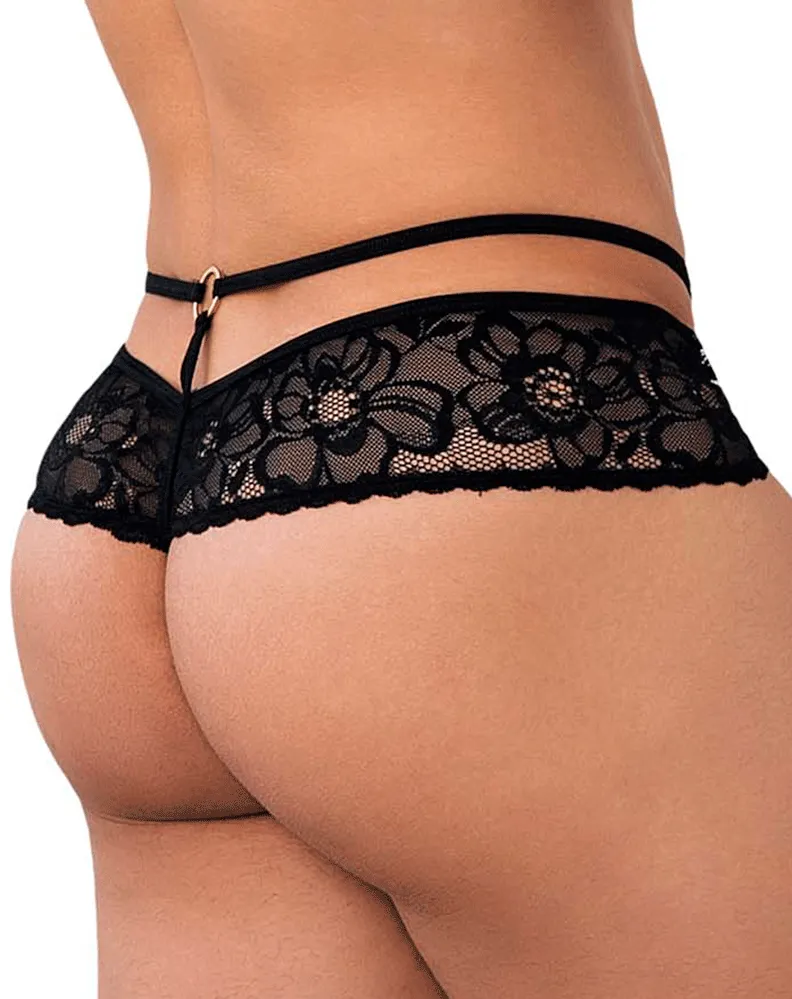 Bekleidung_Candyman_Herrenunterwäsche Candyman 99647 Spitzen-Tanga Schwarz
