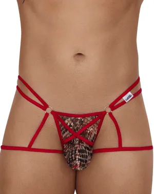 Clothing_Candyman_Mens Underwear Candyman 99671 Lace Jock Thongs Red-print