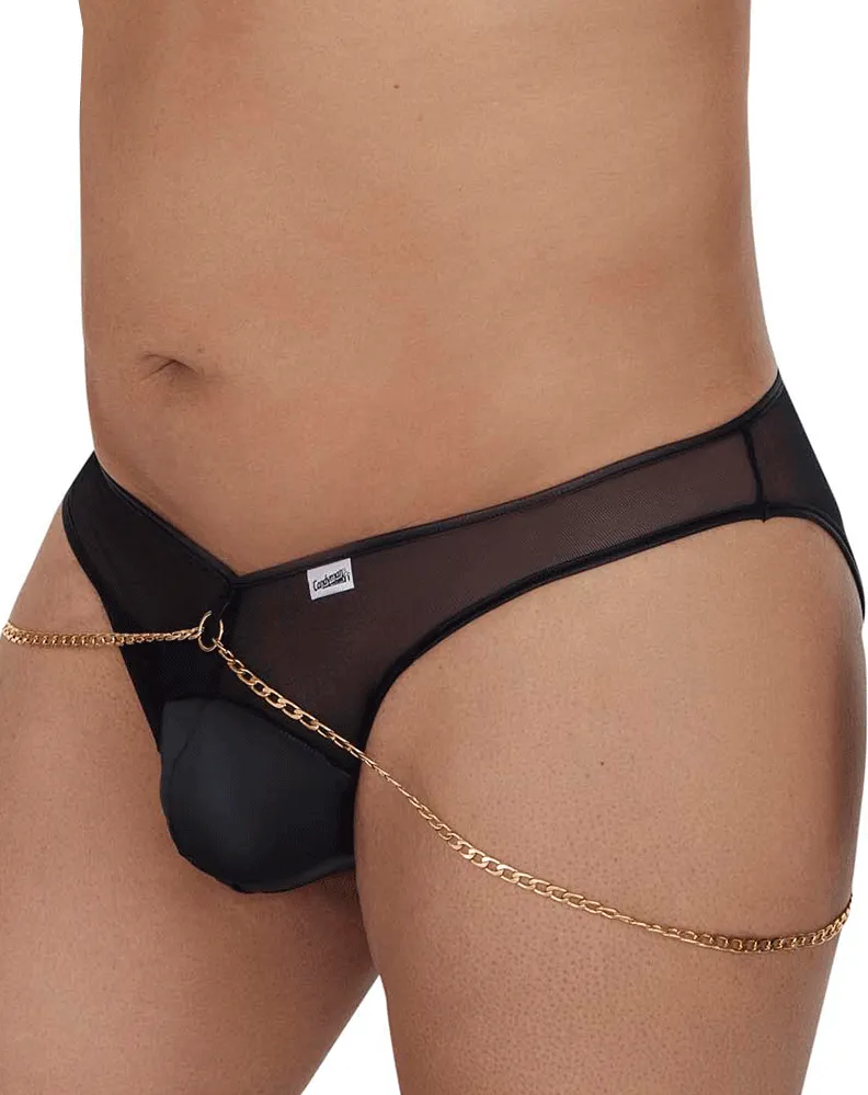 Bekleidung_Candyman_Herrenunterwäsche Candyman 99672x Ketten-Jockstrap-Slip Schwarz