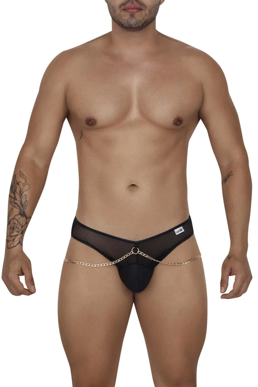 Bekleidung_Candyman_Herrenunterwäsche CandyMan 99672X Ketten-Jockstrap-Slip Farbe Schwarz