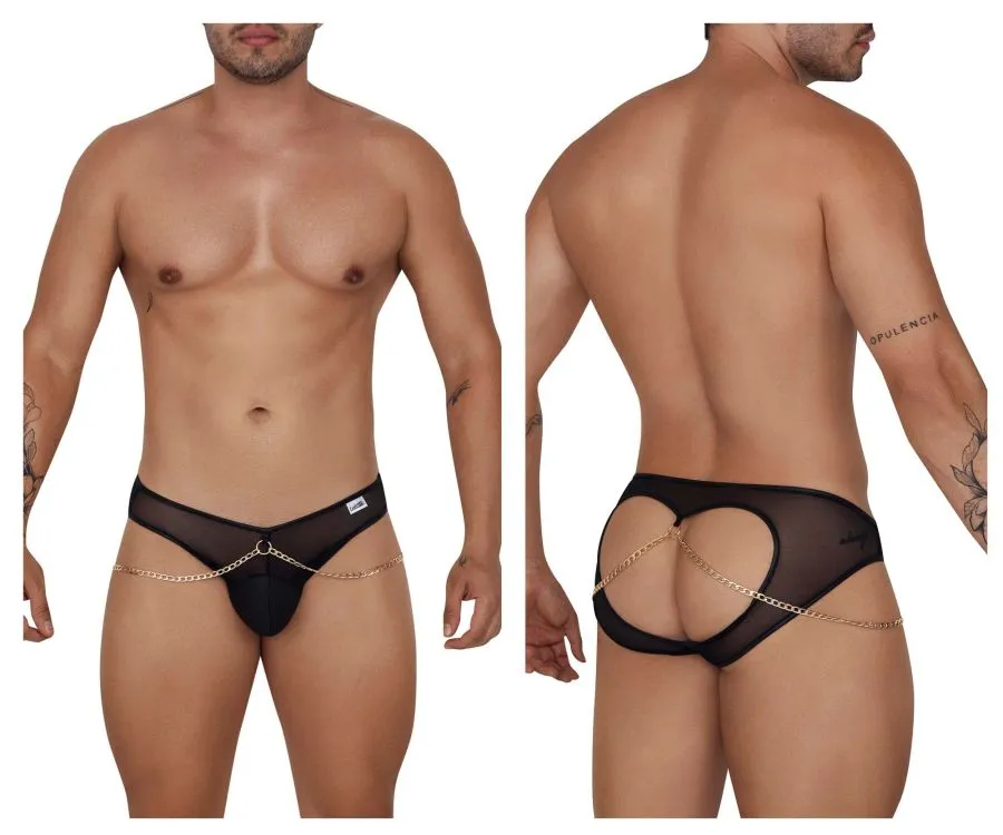Bekleidung_Candyman_Herrenunterwäsche CandyMan 99672X Ketten-Jockstrap-Slip Farbe Schwarz