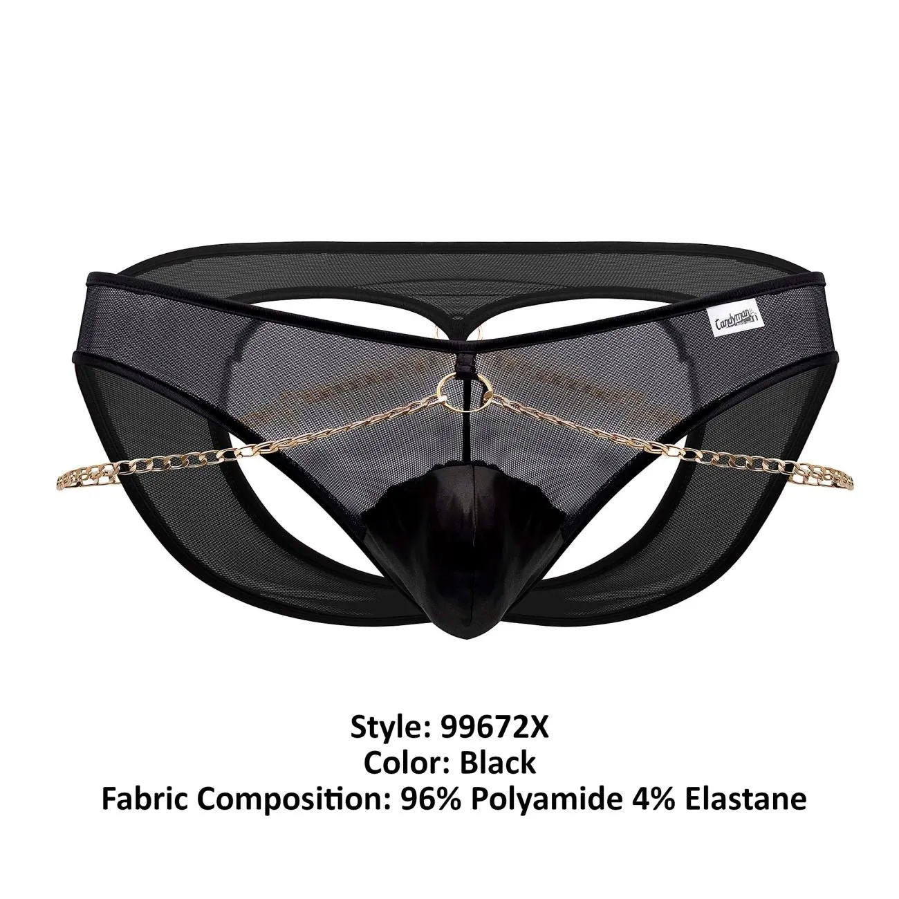 Bekleidung_Candyman_Herrenunterwäsche CandyMan 99672X Ketten-Jockstrap-Slip Farbe Schwarz