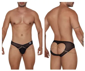 Clothing_Candyman_Mens Underwear CandyMan 99672X Chain Jock Briefs Color Black