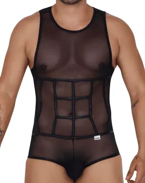 Clothing_Candyman_Mens Underwear Candyman 99683 Tulle Bodysuit Black