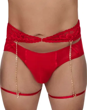Clothing_Candyman_Mens Underwear Candyman 99703x Garter Briefs Two Piece Set Red