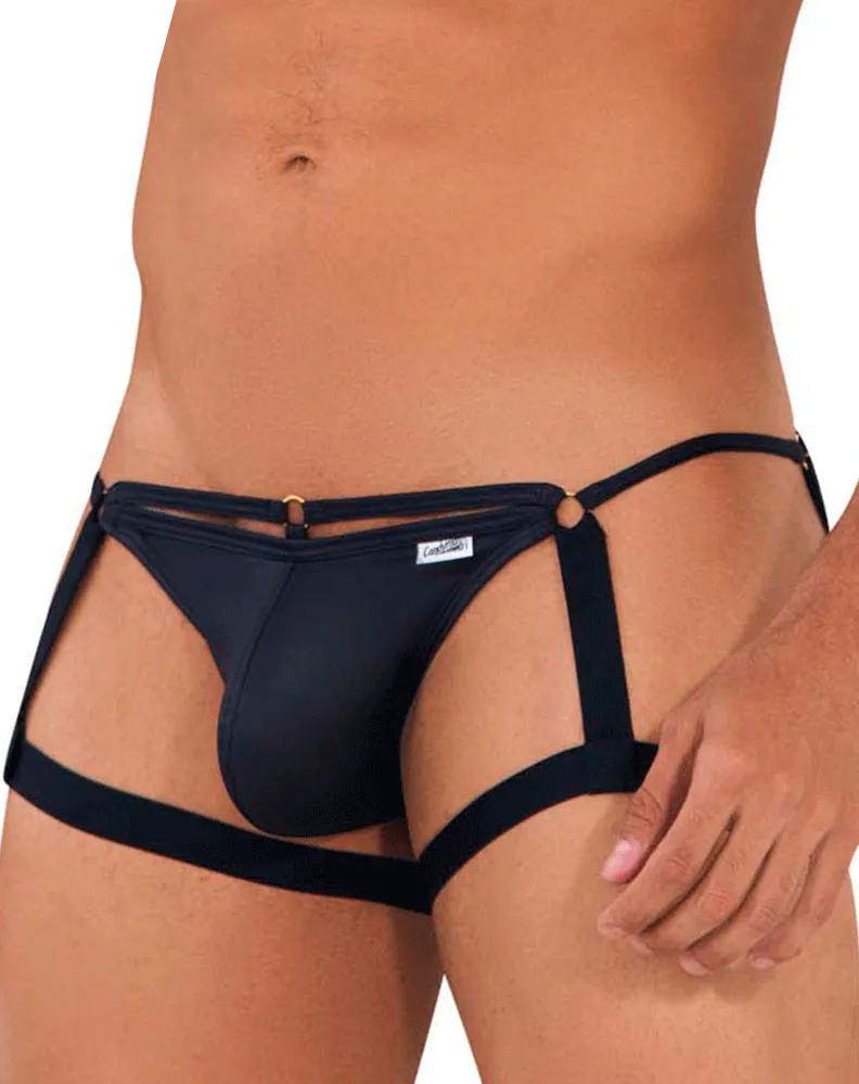 Bekleidung_Candyman_Herrenunterwäsche Candyman 99705 Strumpfhalter-Jockstrap Schwarz