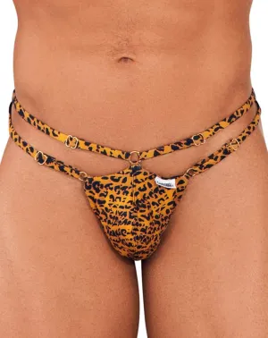 Clothing_Candyman_Mens Underwear Candyman 99712 Safari Thongs Leopard Print