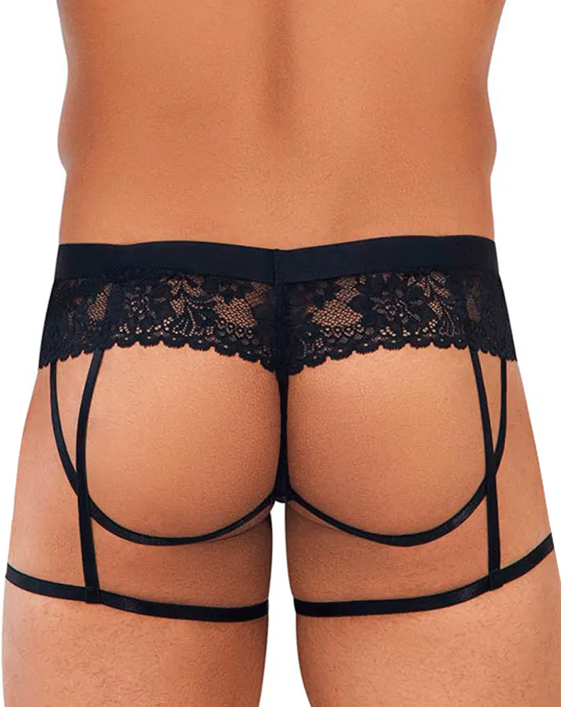 Bekleidung_Candyman_Herrenunterwäsche Candyman 99717 Spitzen-Gürtel-Jockstrap Schwarz