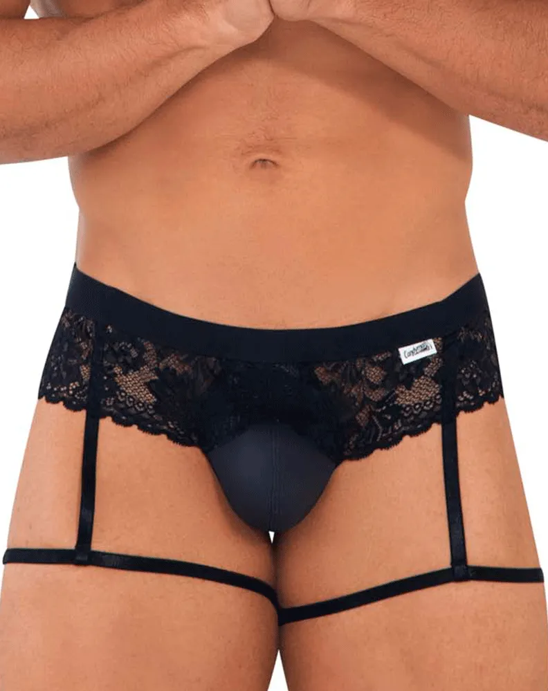 Bekleidung_Candyman_Herrenunterwäsche Candyman 99717 Spitzen-Gürtel-Jockstrap Schwarz