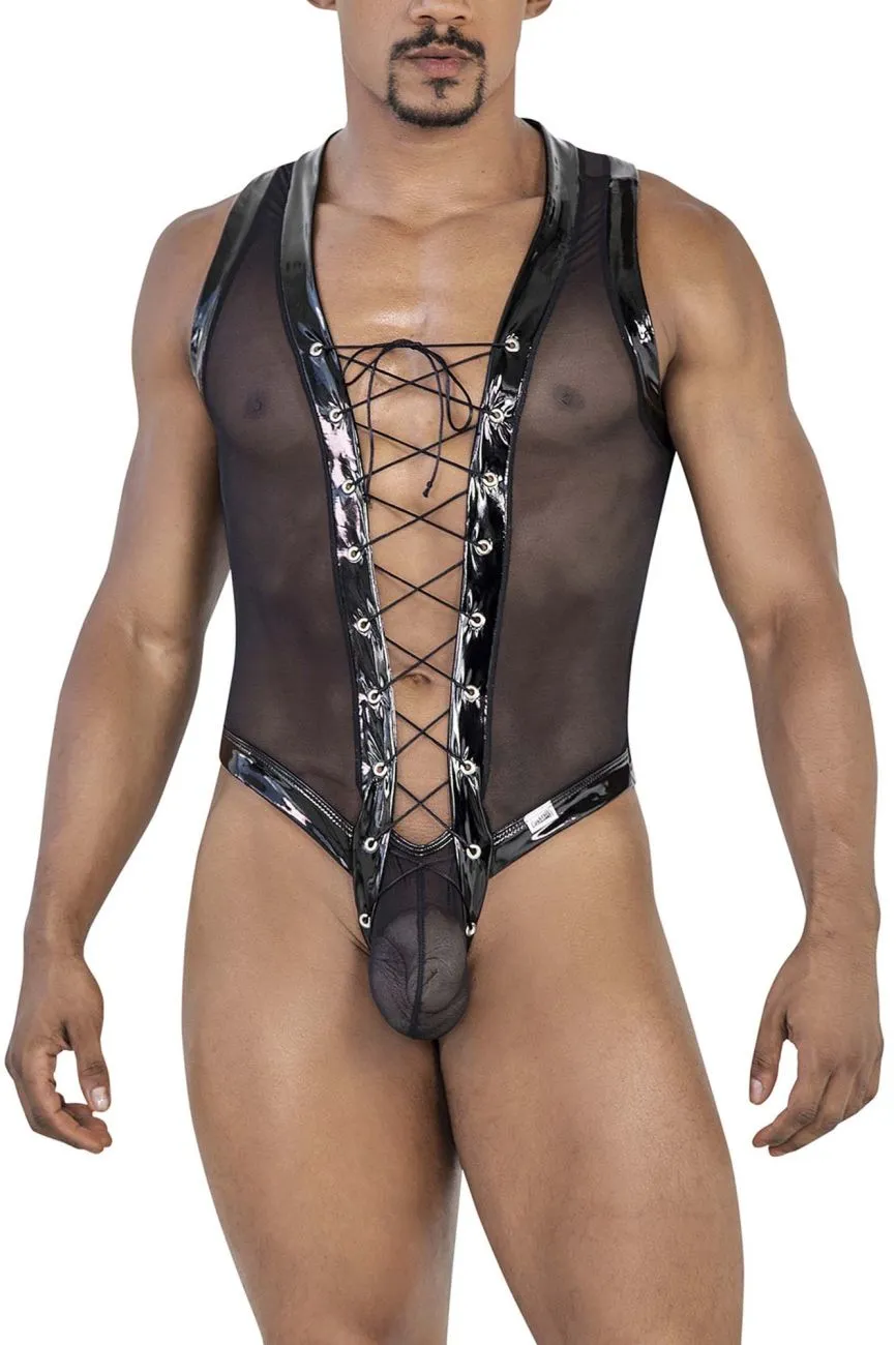 Bekleidung_Candyman_Herrenunterwäsche CandyMan 99774 Gladiatoren-Bodysuit Farbe Schwarz