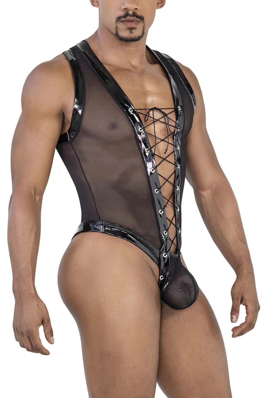 Bekleidung_Candyman_Herrenunterwäsche CandyMan 99774 Gladiatoren-Bodysuit Farbe Schwarz