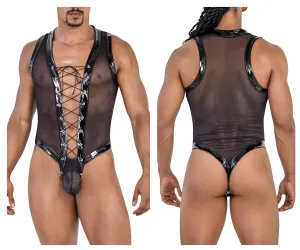 Clothing_Candyman_Mens Underwear CandyMan 99774 Gladiator Bodysuit Color Black