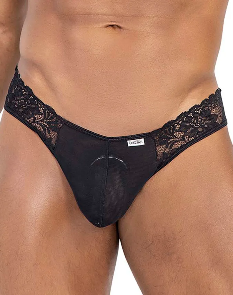 Bekleidung_Candyman_Herrenunterwäsche Candyman 99784 Spitzen-Tanga Schwarz