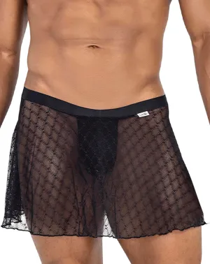Clothing_Candyman_Mens Underwear Candyman 99813 Mesh Skirt Black